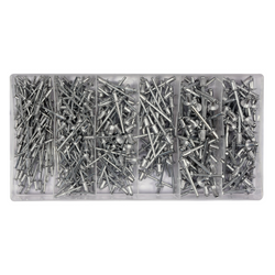 Assortiment de 400 rivets aveugles YATO YT-36420, tailles assorties.