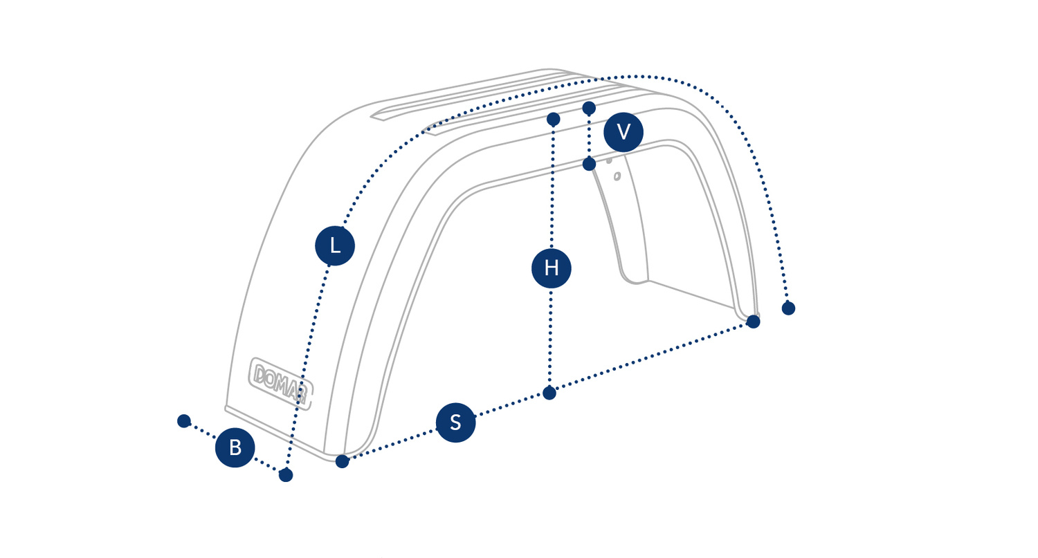 DOMAR Garde-boue roue 13/14 pour remorque de bateau