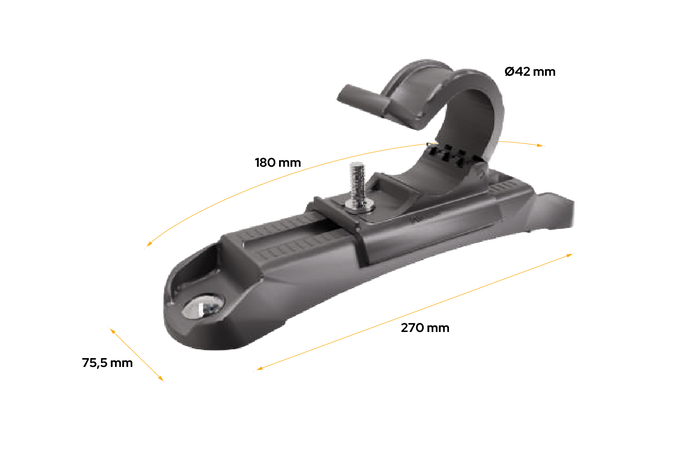 Support de fixation de garde-boue DOMAR DK8129, réglable, diamètre 42 mm