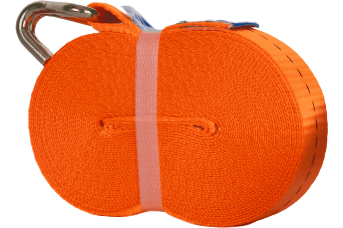Courroie de transport orange UNITRAIER 10 m/25 mm/1 t avec tendeur