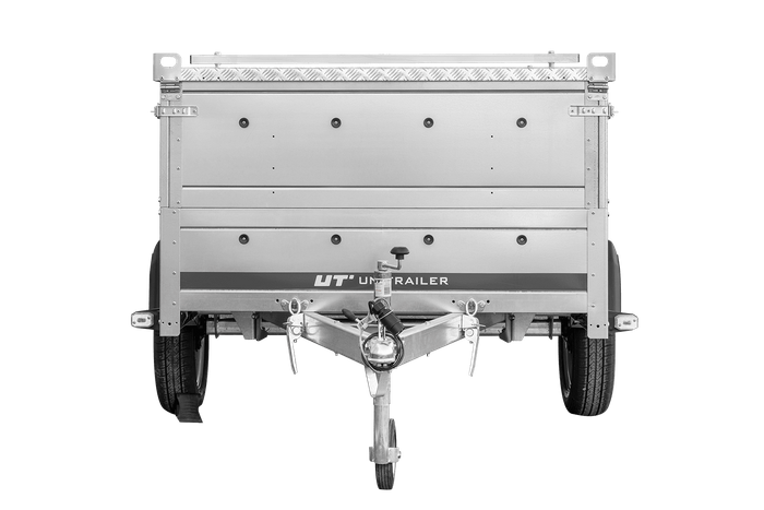 Remorque à un essieu 230x125 UNITRAILER GARDEN 230 KIPP avec côtés BIS et bâche en aluminium