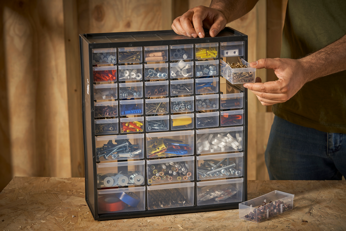 Organiseur de rangement d'atelier à 39 tiroirs STANLEY OPP, 367 x 435 mm