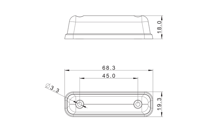 Feu de position à LED FRISTOM FT-081, orange, universel