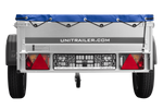 Remorque porte-voitures 200x106 UNITRAILER GARDEN 200 KIPP avec bâche bleue