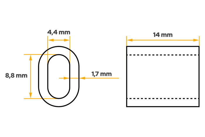 Manchon à sertir aluminium pour câble DROMET ZLA.4,  de 4 mm