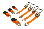 Jeu de quatre sangles de transport 3 points avec tendeur pour remorque UNITRAILER 3 m/50 mm/4 t orange