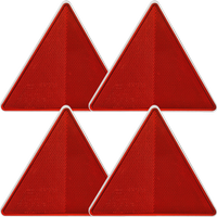 Triangles de signalisation rouges DOBPLAST 148mm set 4x réflecteurs