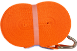 Ensemble de quatre courroies de transport UNITRAILER 12 m/25 mm/1 t orange avec tendeur