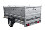Remorque à un essieu sur ressorts 264x125 UNITRAILER FORCE 264/R KIPP avec côtés BIS et couvercle en aluminium