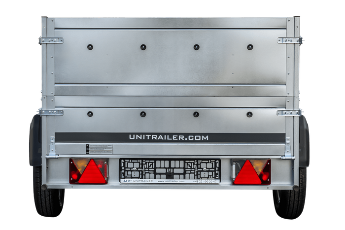 Remorque à un essieu 230x125 UNITRAILER GARDEN 230 KIPP avec ridelles BIS
