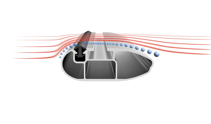 Barres de toit Atera Signo RT 048250 pour rails (150 cm) en aluminium