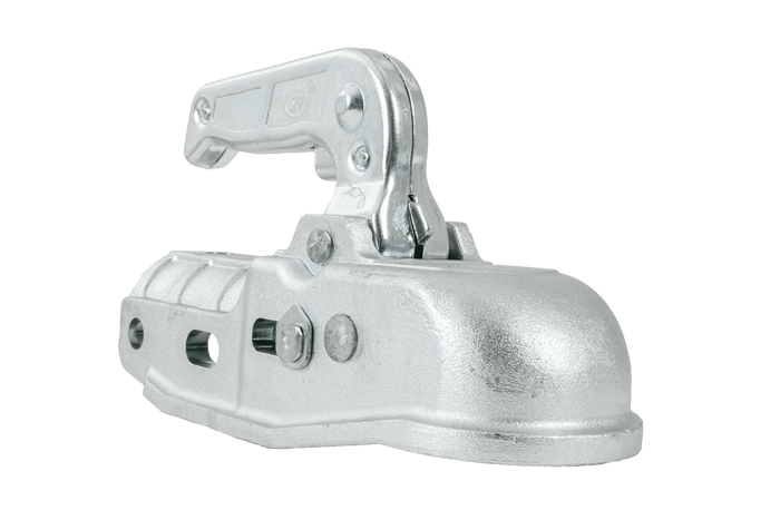 Attelage à boule STEELPRESS BC-3000C-00-00 pour remorque de 3000 kg avec timon tubulaire de 50 mm, en fonte