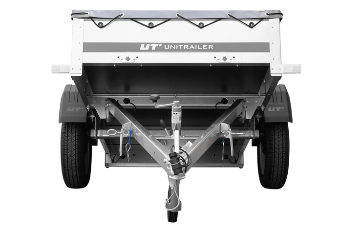 Remorque de jardin 200 Kipp avec roue jockey, châssis H-0 et bâche grise