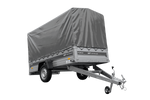 Remorque porte-voitures 264x125 UNITRAILER FORCE 264 KIPP avec châssis H-1100 et bâche grise
