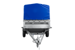 Remorque à un essieu sur ressorts 264x125 UNITRAILER FORCE 264/R KIPP avec châssis H-800 et bâche bleue