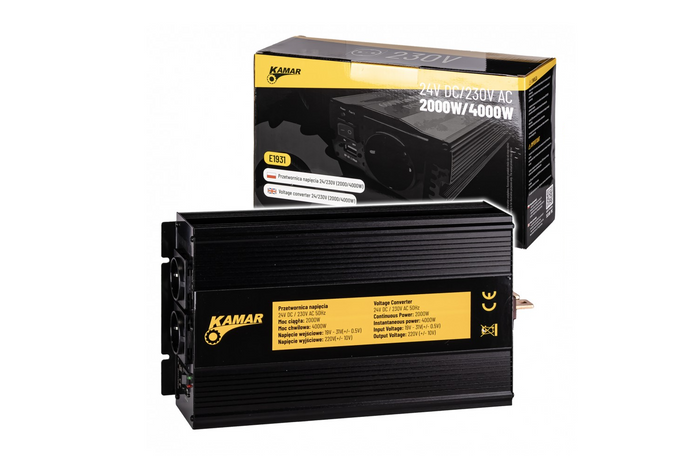 Convertisseur de tension 24V/230V (2000/4000W) KAMAR E1931
