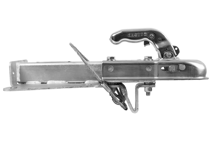 Attelage à boule KNOTT K7.5-H+KZE7.5 avec support et câble pour remorque de 750 kg avec timon en V