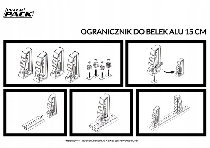 Limiteur de charge pour poutres en aluminium (hauteur - 15 cm)