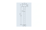 Béquille, support fixe, avec collier WINTERHOFF RSR48-700+KLE48, 150 kg, 48 mm, 700 mm