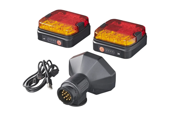 Feux arrière LED ProPlus 13 broches, 4 fonctions gauche + droite, magnétiques, Bluetooth