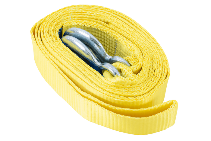 Sangle de remorquage avec crochets UNITRAILER 4,5 m/50 mm/5 t jaune
