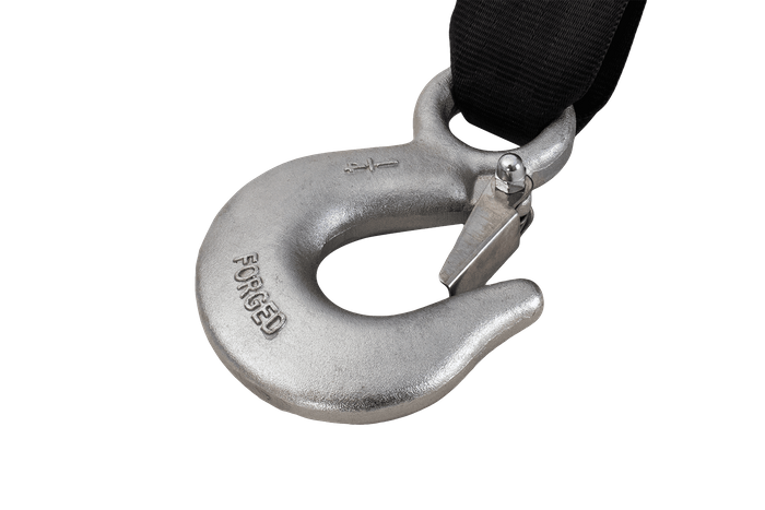 Treuil manuel pour remorque dépanneuse AL-KO 450kg avec une courroie de 6m, frein et déroulement automatique