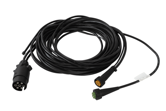 Faisceau électrique pour installation remorque, ASPÖCK 5 m, fiche 7 broches, baïonnettes 2x 5 broches