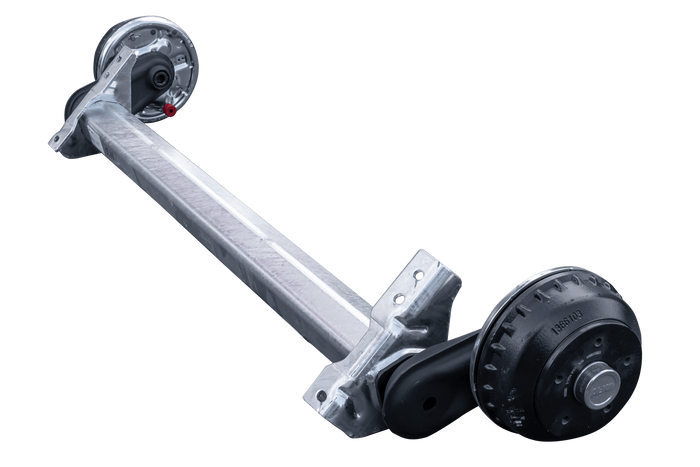 Essieu freiné AL-KO COMPACT pour remorque/dépanneuse 1350kg, 110mm, 1550mm, 5x112