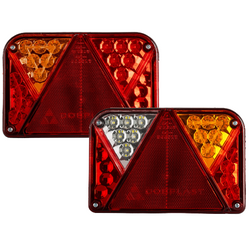 Feux arrière à LED DOBPLAST DPT35, 6 fonctions, gauche + droite
