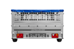 Remorque légère sur ressorts 264x150 UNITRAILER GARDEN 265/R KIPP avec ridelles grillagées, châssis H-0 et bâche bleue