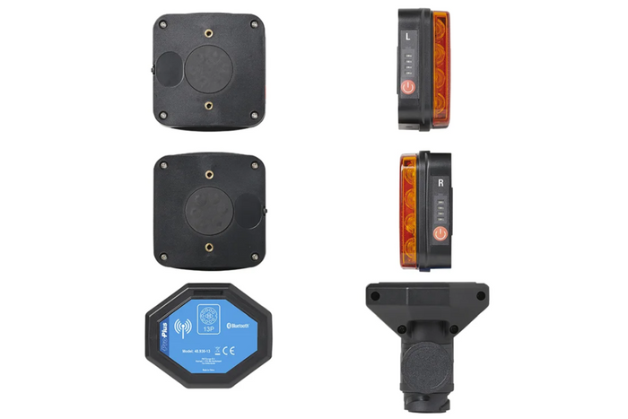 Feux arrière LED ProPlus 13 broches, 4 fonctions gauche + droite, magnétiques, Bluetooth