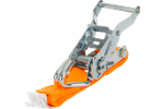 Courroie de transport orange UNITRAIER 4 m/25 mm/1 t avec tendeur