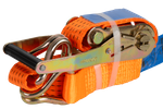 Ensemble de quatre courroies de transport UNITRAIER 3 m/50 mm/5 t orange avec tendeur