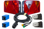 Kit d&#39;éclairage : feux arrière DOBPLAST DPT35 + feux de position latéraux ASPÖCK FLEXIPOINT I + faisceau MANTES 5,2 m 13 broches