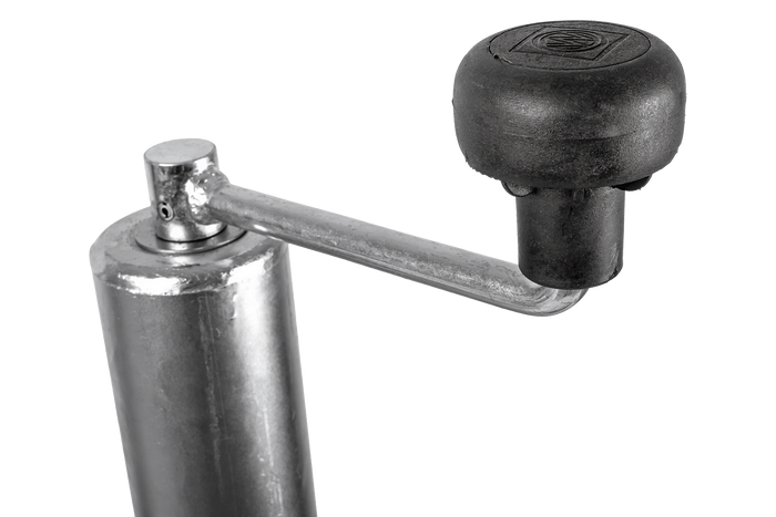 Roue de support, jockey automatique WINTERHOFF VK 60-BLH-255 SB avec poignée, 500 kg, 60 mm, 670-905 mm