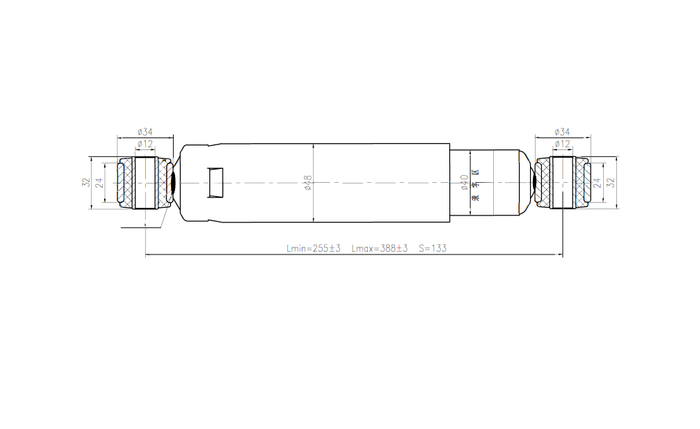 Amortisseur hydraulique PIVEXIN pour essieux de remorque 4000-7500 kg pour essieux simples et tandem