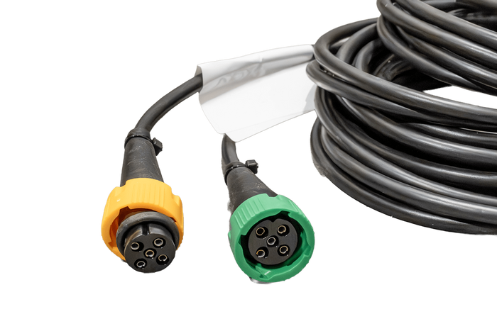 Prise de courant MANTES, faisceau de remorque, 5 m, connecteurs à baïonnette 13 broches, 2 x 5 broches
