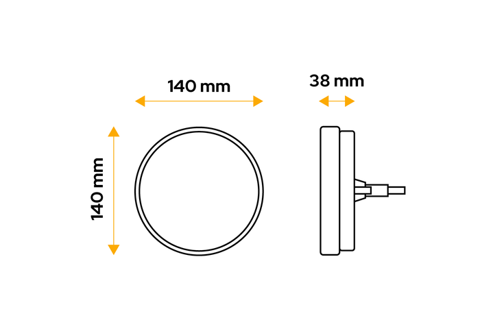 TT Technology TT.12520 Feu arrière LED, 4 fonctions, droit