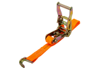 Ensemble de quatre courroies de transport UNITRAILER orange 4 m/25 mm/1 t avec tendeur