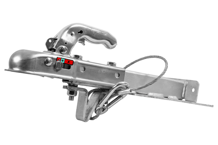 Attelage à boule KNOTT K7.5-H+KZE7.5 avec support et câble pour remorque de 750 kg avec timon en V