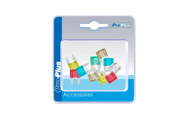 Fusibles miniatures à lames ProPlus 490371S, 12 V/24 V, lot de 10 pièces.