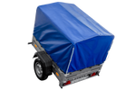 Remorque légère 150x106 UNITRAILER GARDEN 150 KIPP avec châssis H-800 et bâche bleue