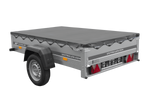 Remorque de voiture 200x125 UNITRAILER GARDEN 201 KIPP avec châssis H-0 et bâche grise