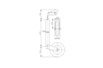 Roue de support, jockey WINTERHOFF ST48-200V, 150 kg, 48 mm, 505-725 mm