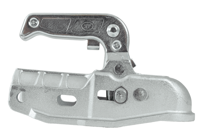 Attelage à boule STEELPRESS BC-3000C-00-00 pour remorque de 3 000 kg avec timon tubulaire de 50 mm, en fonte