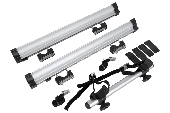 Plateforme avec coffre de remorquage + adaptateur pour le transport de 3 vélos Inter Pack Re-Cargo