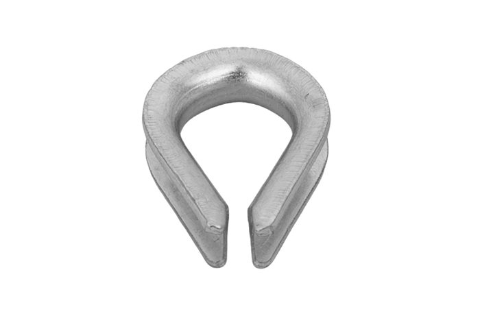 Cosse-coeur pour corde, câbles DROMET KU.4, en acier, 4 mm