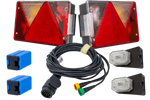 Kit d&#39;éclairage : feux arrière ASPÖCK MULTIPOINT IV + feux de position latéraux ASPÖCK FLEXIPOINT I + faisceau MANTES 5,2 m 13 broches