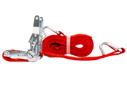 Courroie de transport rouge UNITRAIER 6 m/35 mm/2 t avec tendeur
