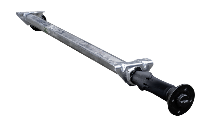 Essieu AL-KO OPTIMA non freiné pour remorque 750 kg 1260 mm 1660 mm 4x100